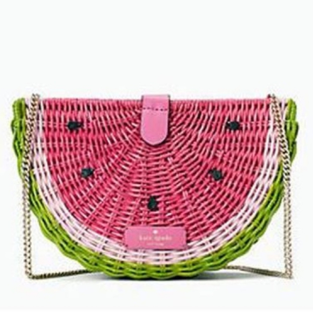 Kate Spade Pink and Green Watermelon Clutch